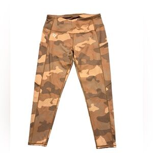Fittin Beige Camo Leggings Womens‎ XL High Rise NWT Activewear Workout Athletic